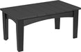 LuxCraft LuxCraft Recycled Plastic Island Coffee Table With Cup Holder Black Accessories ICTBK