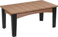 LuxCraft LuxCraft Recycled Plastic Island Coffee Table With Cup Holder Cedar on Black Accessories ICTCB