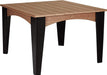 LuxCraft LuxCraft Recycled Plastic Island Dining Table Antique Mahogany on Black Tables IDT44SAMB