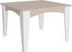 LuxCraft LuxCraft Recycled Plastic Island Dining Table Birch On White Tables IDT44SBIRW