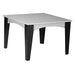 LuxCraft LuxCraft Recycled Plastic Island Dining Table Dove Gray On Black Tables IDT44SDGB