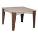 LuxCraft LuxCraft Recycled Plastic Island Dining Table Weather Wood On Chestnut Brown Tables IDT44SWWCBR