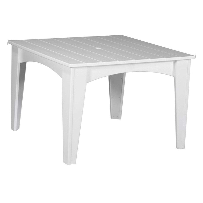 LuxCraft LuxCraft Recycled Plastic Island Dining Table White Tables IDT44SW