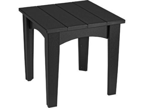 LuxCraft LuxCraft Recycled Plastic Island End Table Black Accessories IETBK