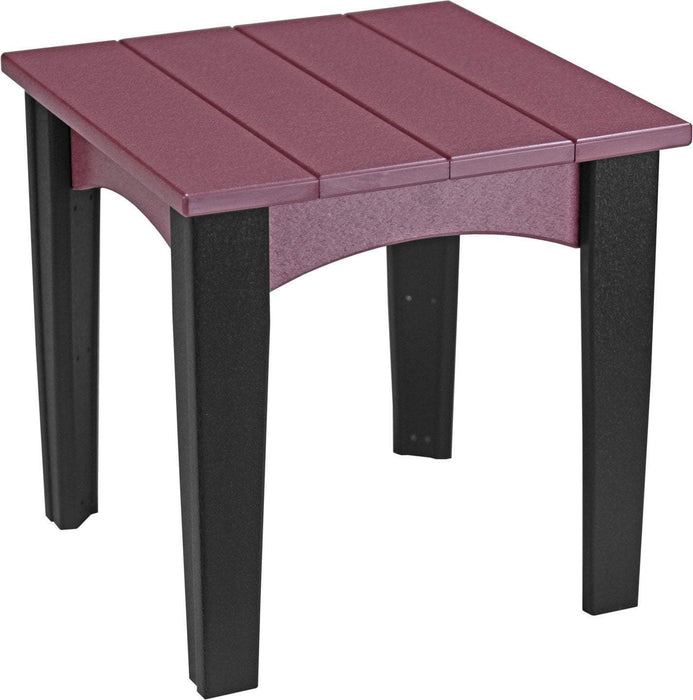 LuxCraft LuxCraft Recycled Plastic Island End Table Cherrywood on Black Accessories IETCWB
