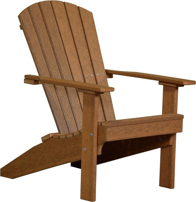 LuxCraft LuxCraft Recycled Plastic Lakeside Adirondack Chair Antique Mahogany Adirondack Deck Chair LACAM