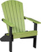 LuxCraft LuxCraft Recycled Plastic Lakeside Adirondack Chair Lime Green on Black Adirondack Deck Chair LACLGB