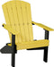 LuxCraft LuxCraft Recycled Plastic Lakeside Adirondack Chair With Cup Holder Yellow on Black Adirondack Deck Chair LACYB