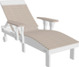 LuxCraft LuxCraft Recycled Plastic Lounge Chair Birch On White Adirondack Deck Chair PLCCBIRCHW