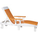 LuxCraft LuxCraft Recycled Plastic Lounge Chair Tangerine On White Adirondack Deck Chair PLCTW