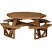 LuxCraft LuxCraft Recycled Plastic Octagon Picnic Table Antique Mahogany Tables POPTAM