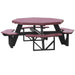 LuxCraft LuxCraft Recycled Plastic Octagon Picnic Table With Cup Holder Cherrywood On Black Tables POPTCWB