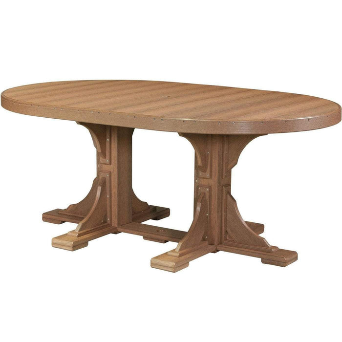 LuxCraft LuxCraft Recycled Plastic Oval Table Antique Mahogany / Bar Tables P46OTBAM
