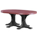 LuxCraft LuxCraft Recycled Plastic Oval Table Cherrywood On Black / Bar Tables P46OTBCWB