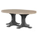 LuxCraft LuxCraft Recycled Plastic Oval Table Weatherwood On Black / Bar Tables P46OTBWWB