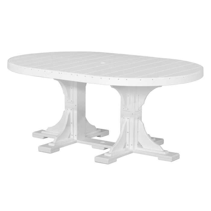 LuxCraft LuxCraft Recycled Plastic Oval Table White / Bar Tables P46OTBW