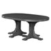 LuxCraft LuxCraft Recycled Plastic Oval Table With Cup Holder Black / Bar Tables P46OTBBK