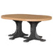 LuxCraft LuxCraft Recycled Plastic Oval Table With Cup Holder Cedar On Black / Bar Tables P46OTBCB