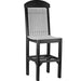 LuxCraft LuxCraft Recycled Plastic Regular Chair Dove Gray On Black / Bar Chair Chair PRCBDGB