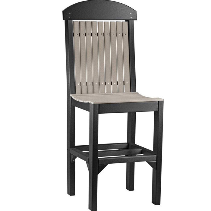 LuxCraft LuxCraft Recycled Plastic Regular Chair Weatherwood On Black / Bar Chair Chair PRCBWWB