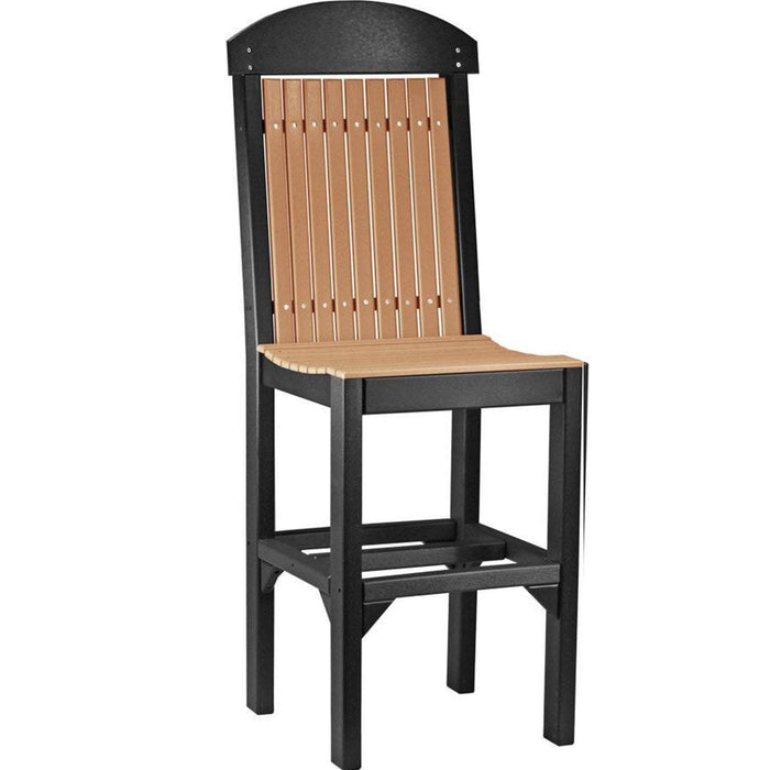 LuxCraft LuxCraft Recycled Plastic Regular Chair With Cup Holder Cedar On Black / Bar Chair Chair PRCBCB