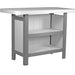 Luxcraft LuxCraft Recycled Plastic Serving Bar With Cup Holder Dove Gray On Slate Tables PSBDGS
