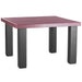 LuxCraft LuxCraft Recycled Plastic Square Contemporary Table Cherrywood On Black Tables P4SCTCWB