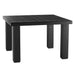 LuxCraft LuxCraft Recycled Plastic Square Contemporary Table With Cup Holder Black Tables P4SCTBK
