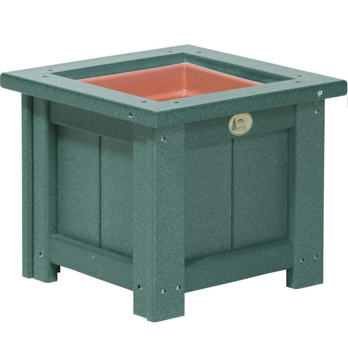 LuxCraft LuxCraft Recycled Plastic Square Planter Green / 15" Planter Box P15SPG