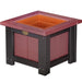 LuxCraft LuxCraft Recycled Plastic Square Planter With Cup Holder Cherrywood On Black / 15" Planter Box P15SPCWB