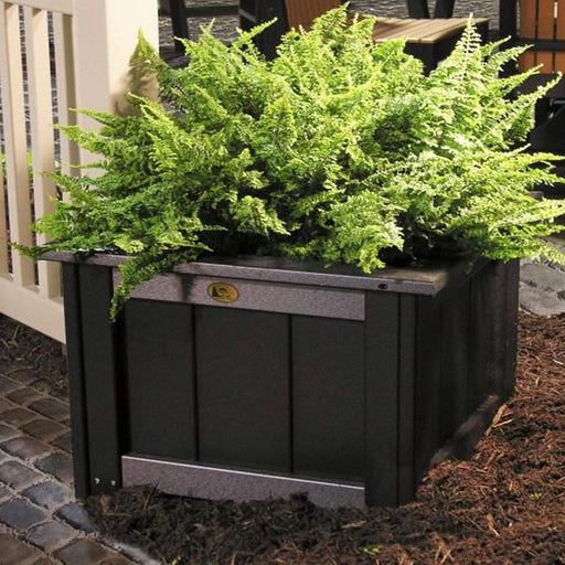 LuxCraft LuxCraft Recycled Plastic Square Planter With Cup Holder Planter Box