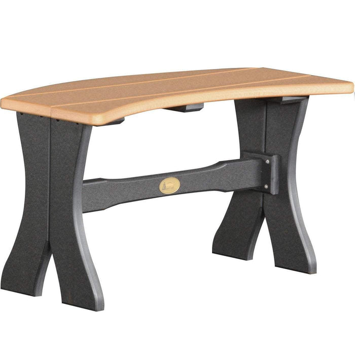 LuxCraft LuxCraft Recycled Plastic Table Bench Cedar On Black / 28" Bench P28TBCB