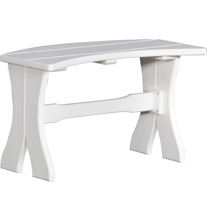 LuxCraft LuxCraft Recycled Plastic Table Bench White / 28" Bench P28TBW