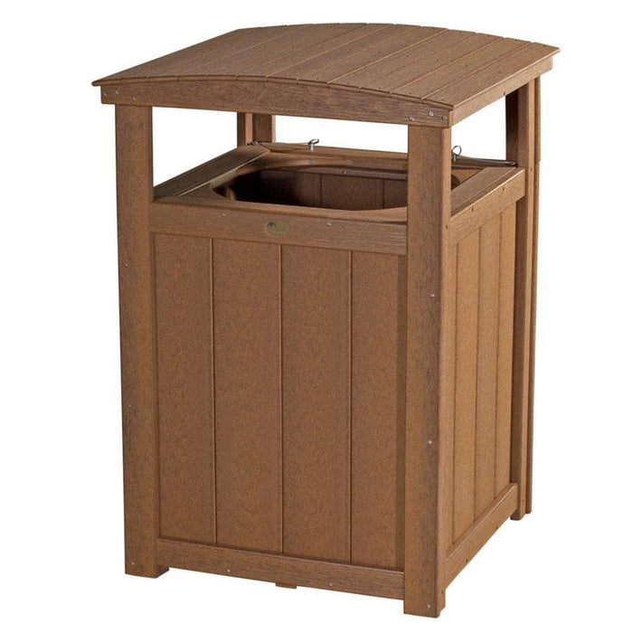 LuxCraft LuxCraft Recycled Plastic Trash Can Antique Mahogany Accessories PTCAM