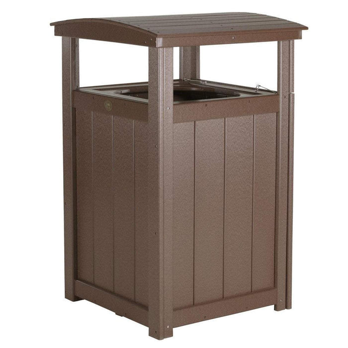 LuxCraft LuxCraft Recycled Plastic Trash Can Chestnut Brown Accessories PTCCBR