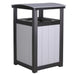 LuxCraft LuxCraft Recycled Plastic Trash Can With Cup Holder Dove Gray On Black Accessories PTCDGB