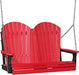 LuxCraft LuxCraft Red Adirondack 4ft. Recycled Plastic Porch Swing Red on Black / Adirondack Porch Swing Porch Swing 4APSRB