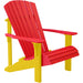 LuxCraft LuxCraft Red Deluxe Recycled Plastic Adirondack Chair Red on Yellow Adirondack Deck Chair PDACRY