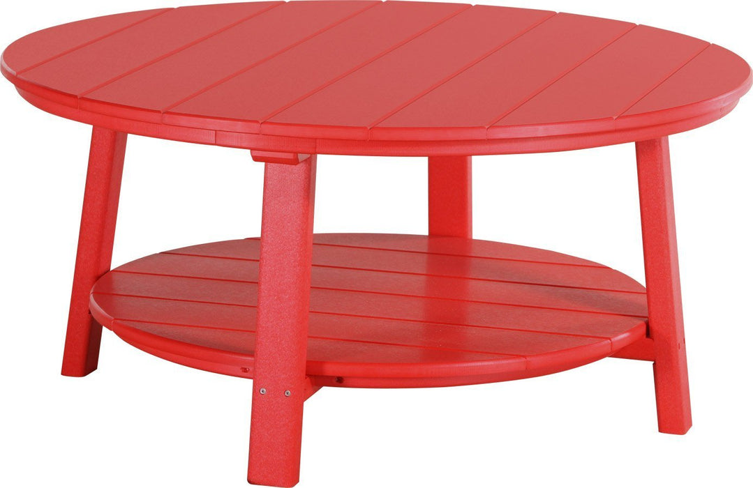 LuxCraft LuxCraft Red Recycled Plastic Deluxe Conversation Table Red Conversation Table PDCTR