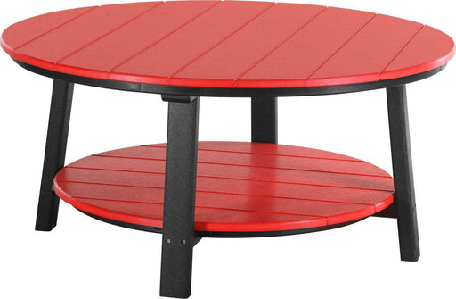 LuxCraft LuxCraft Red Recycled Plastic Deluxe Conversation Table Red on Black Conversation Table PDCTRB