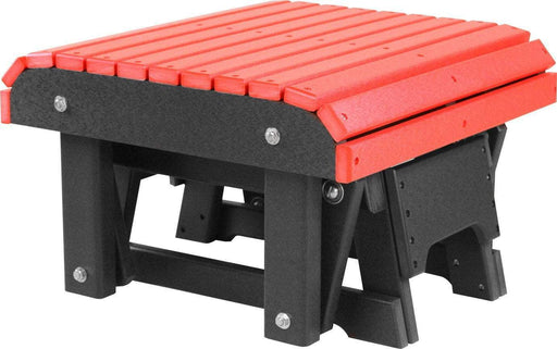 LuxCraft LuxCraft Red Recycled Plastic Glider Footrest Red on Black Accessories PGFRB