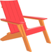 LuxCraft Luxcraft Red Urban Adirondack Chair Red on Tangerine Adirondack Deck Chair
