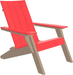 LuxCraft Luxcraft Red Urban Adirondack Chair Red on Weatherwood Adirondack Deck Chair