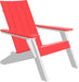 LuxCraft Luxcraft Red Urban Adirondack Chair Red on White Adirondack Deck Chair UACRW
