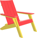 LuxCraft Luxcraft Red Urban Adirondack Chair Red on Yellow Adirondack Deck Chair