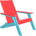 LuxCraft Luxcraft Red Urban Adirondack Chair With Cup Holder Red on Aruba Blue Adirondack Deck Chair UACRAB-CH