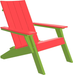 LuxCraft Luxcraft Red Urban Adirondack Chair With Cup Holder Red on Lime Green Adirondack Deck Chair UACRLM