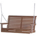 LuxCraft LuxCraft Rollback 4ft. Recycled Plastic Porch Swing Chestnut Brown Porch Swing 4PPSCBR