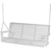 LuxCraft LuxCraft Rollback 5ft. Recycled Plastic Porch Swing White Rollback Porch Swing 5PPSW