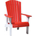 LuxCraft LuxCraft Royal Recycled Plastic Adirondack Chair Red On White Adirondack Deck Chair RACRW